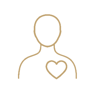 Gold Heart Person